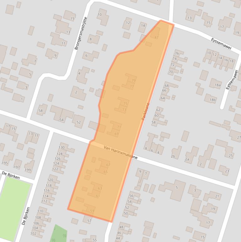 Kaart van postcodegebied 9271AC.