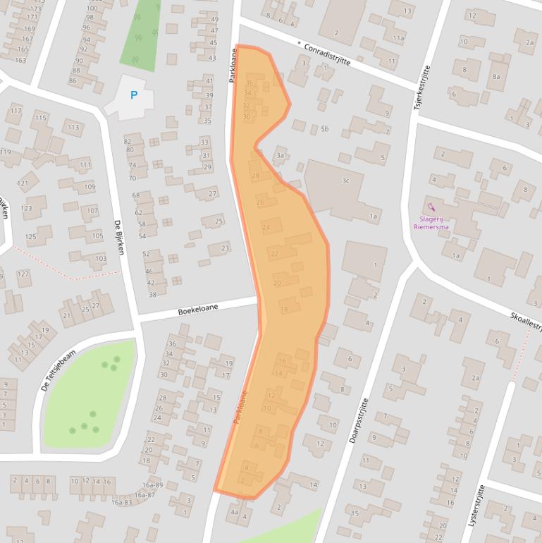 Kaart van postcodegebied 9271AD.