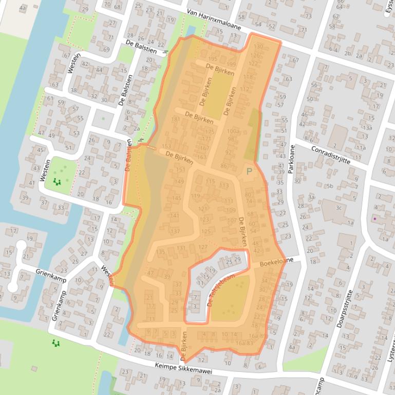Kaart van postcodegebied 9271AG.