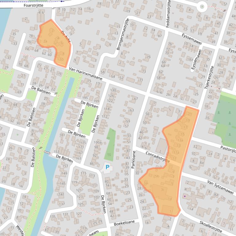 Kaart van postcodegebied 9271AK.