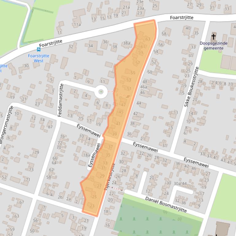 Kaart van postcodegebied 9271AL.