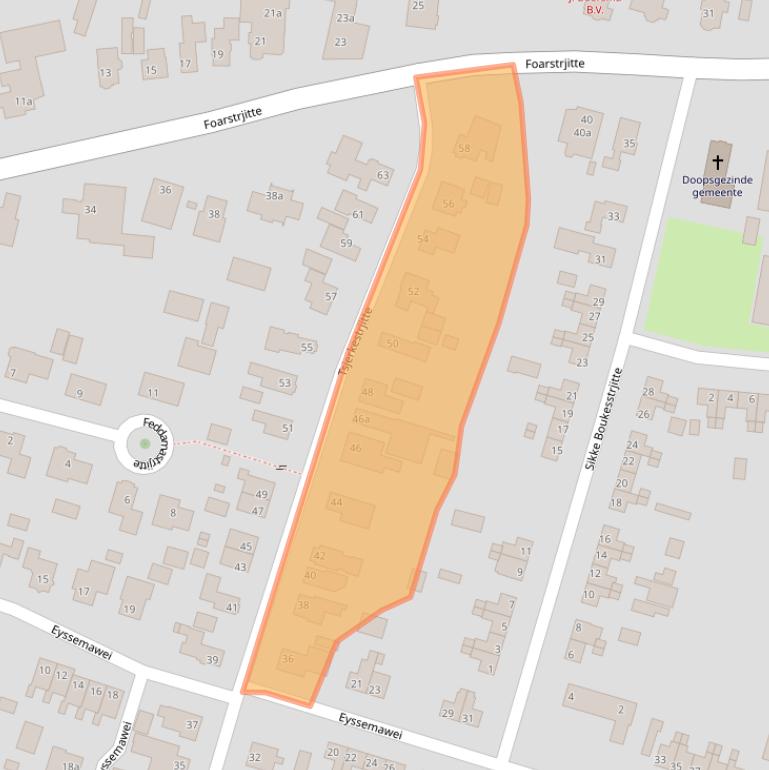 Kaart van postcodegebied 9271AN.