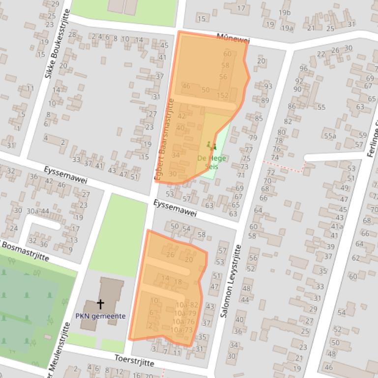 Kaart van postcodegebied 9271AT.