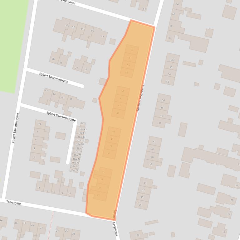 Kaart van postcodegebied 9271AZ.