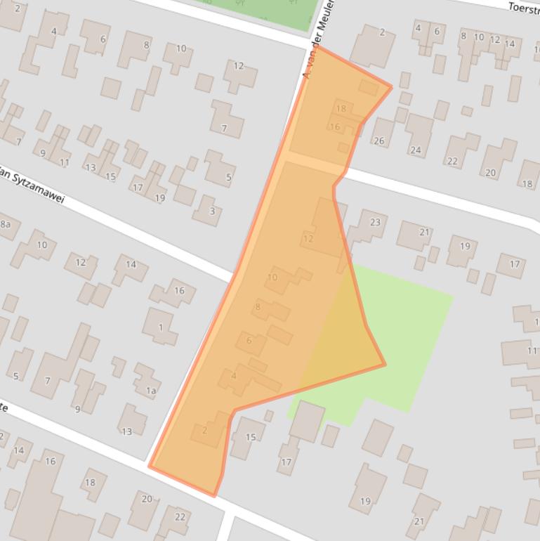 Kaart van postcodegebied 9271BL.