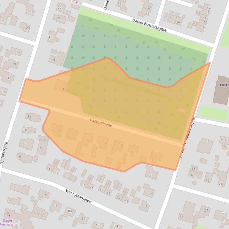 Kaart van postcodegebied 9271BM.