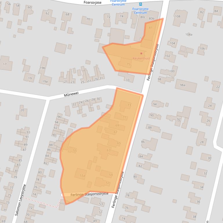 Kaart van postcodegebied 9271CC.