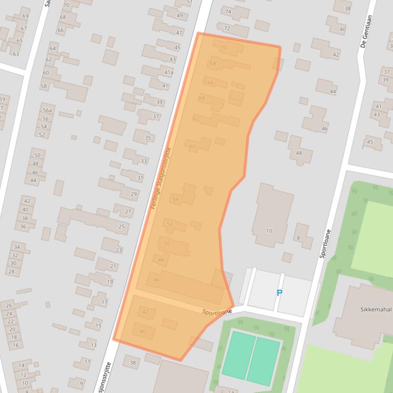 Kaart van postcodegebied 9271CE.