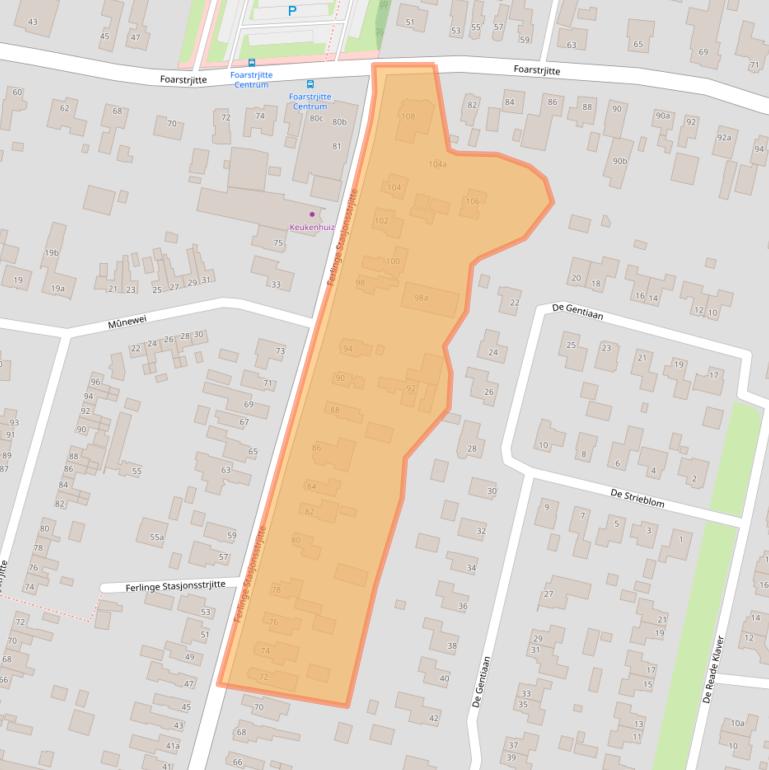 Kaart van postcodegebied 9271CG.