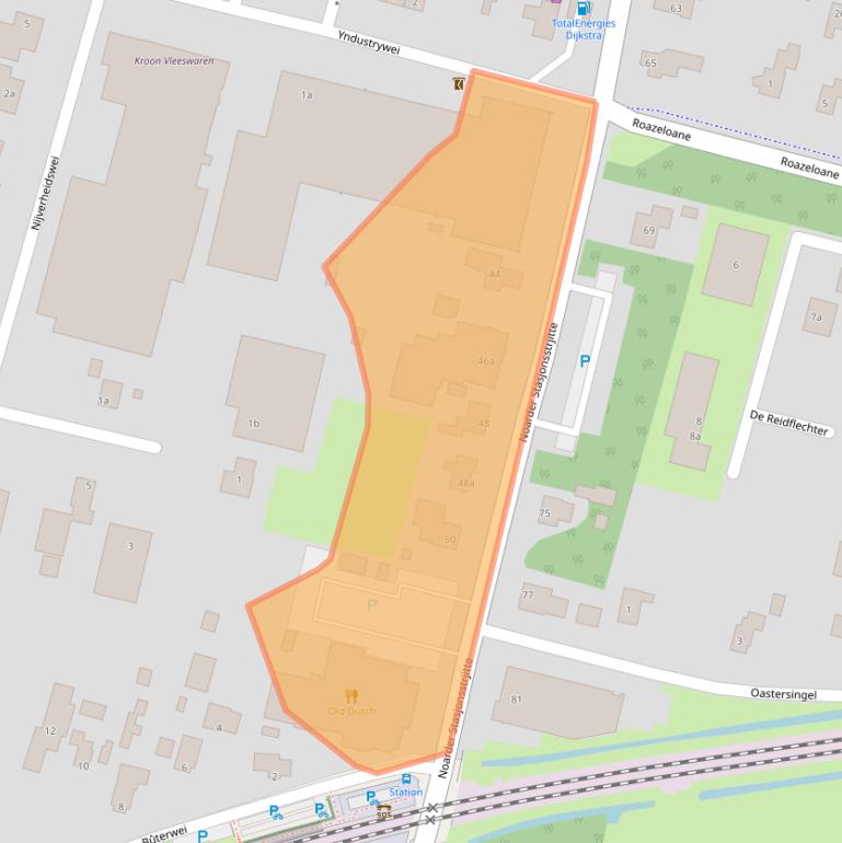 Kaart van postcodegebied 9271CL.