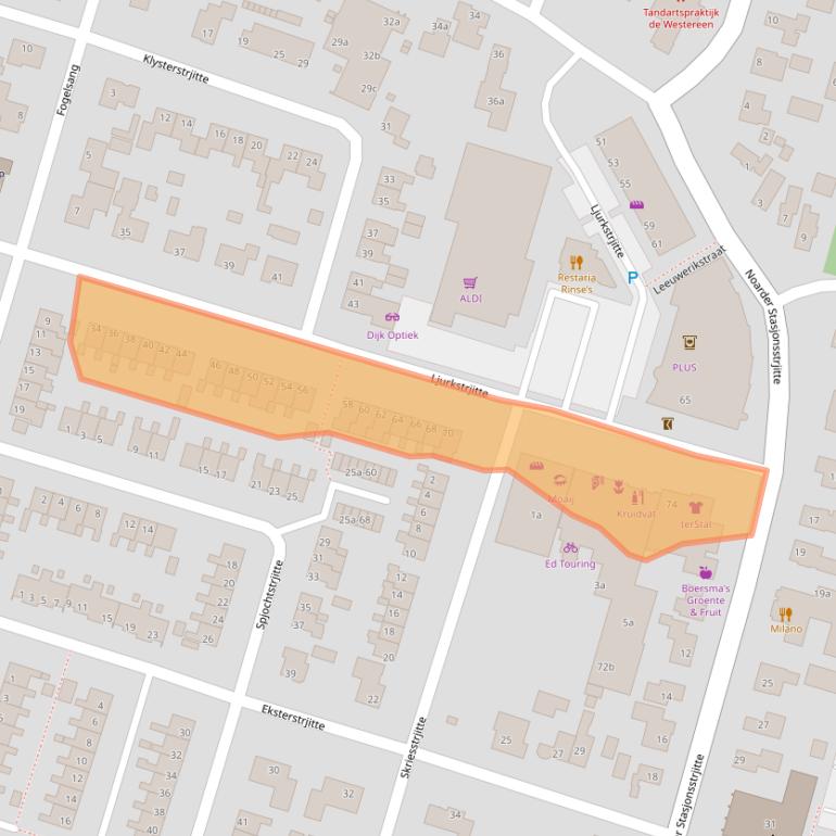 Kaart van postcodegebied 9271CS.