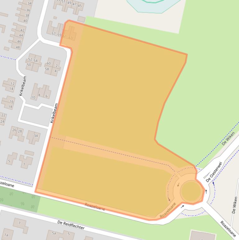 Kaart van postcodegebied 9271DE.