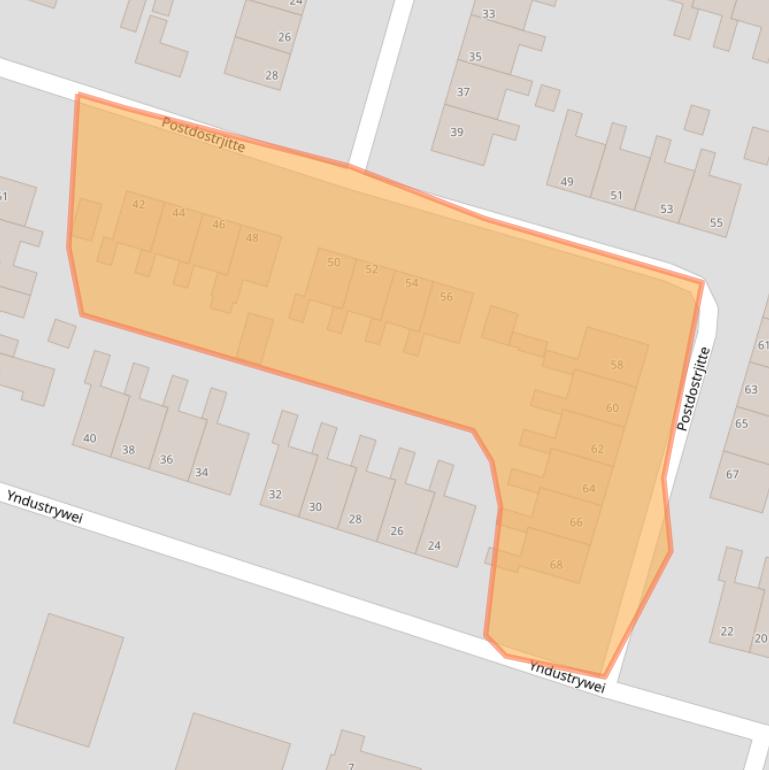 Kaart van postcodegebied 9271EH.