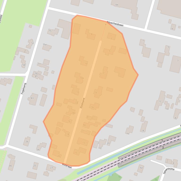 Kaart van postcodegebied 9271EM.