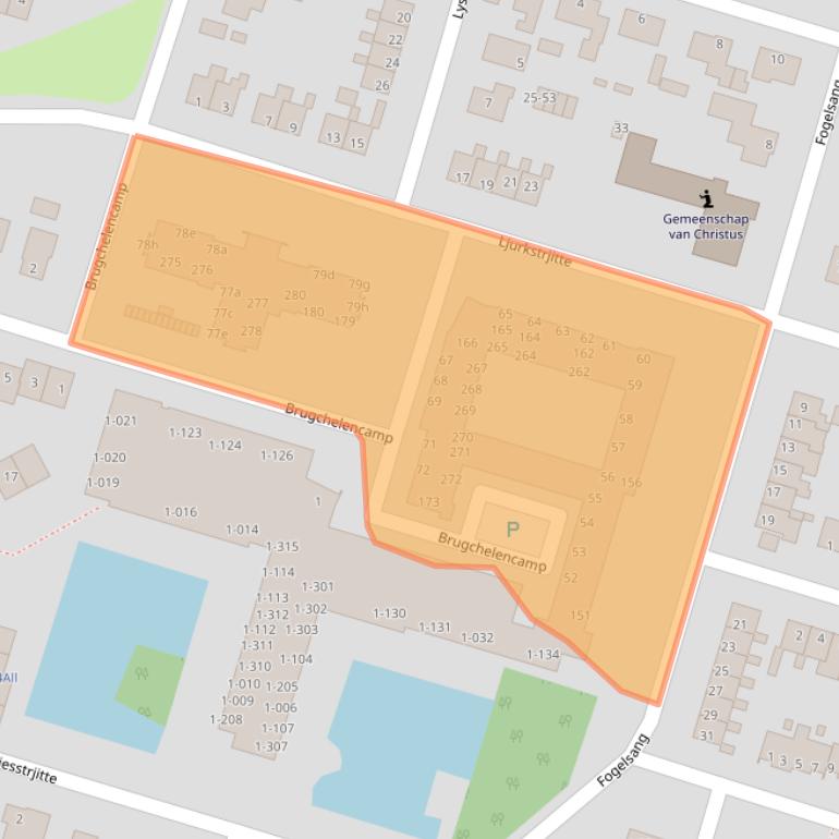 Kaart van postcodegebied 9271ER.