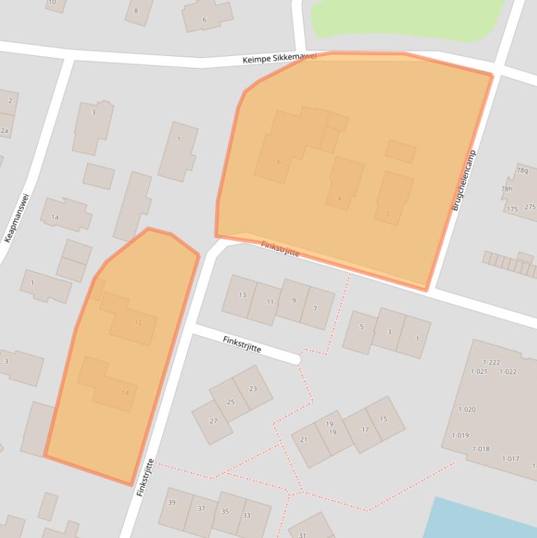 Kaart van postcodegebied 9271ET.