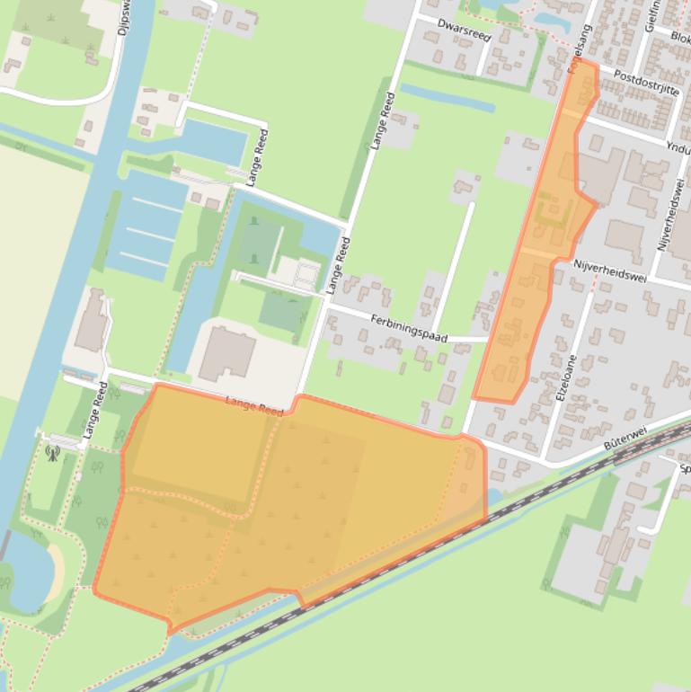 Kaart van postcodegebied 9271GC.