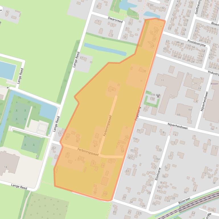 Kaart van postcodegebied 9271GD.