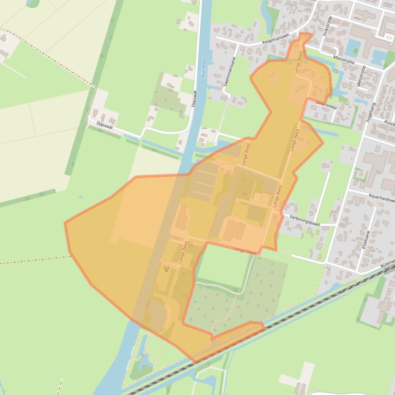 Kaart van postcodegebied 9271GE.