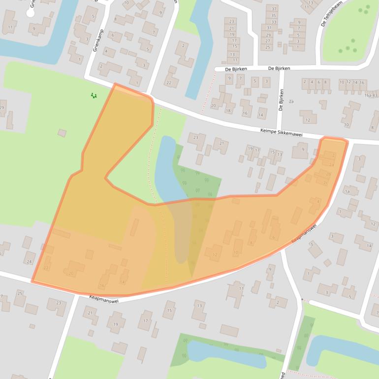 Kaart van postcodegebied 9271GJ.