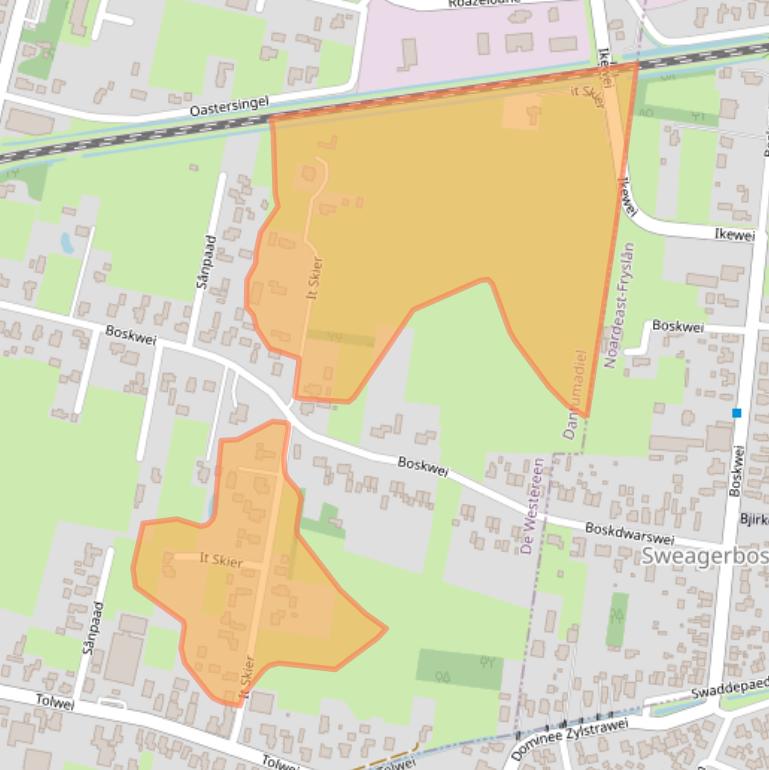 Kaart van postcodegebied 9271HJ.