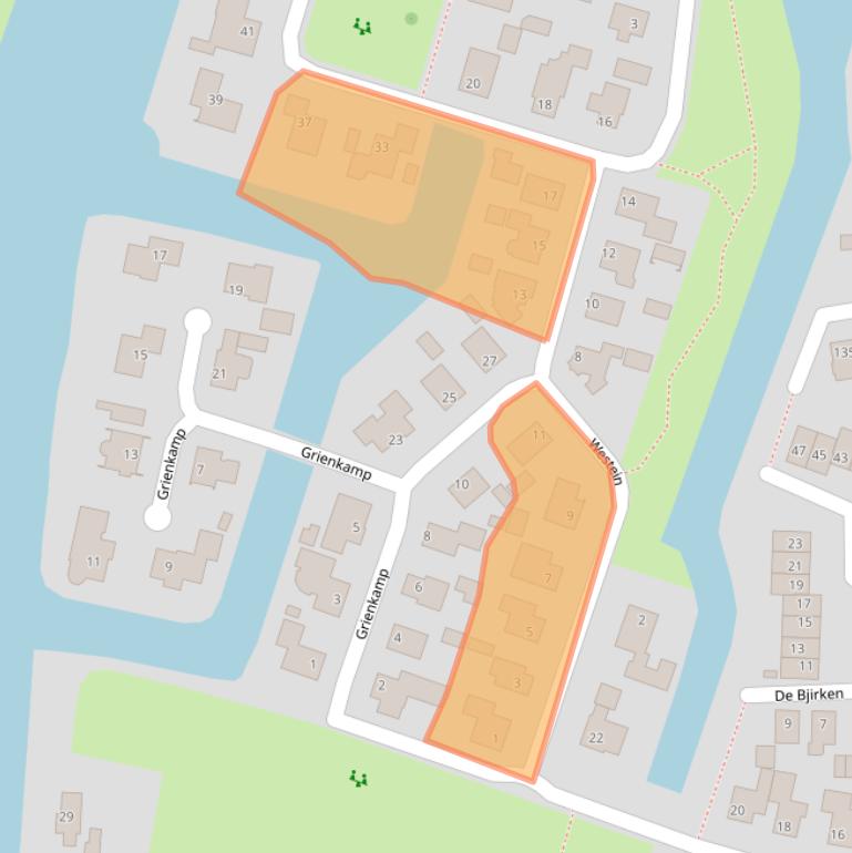 Kaart van postcodegebied 9271JA.