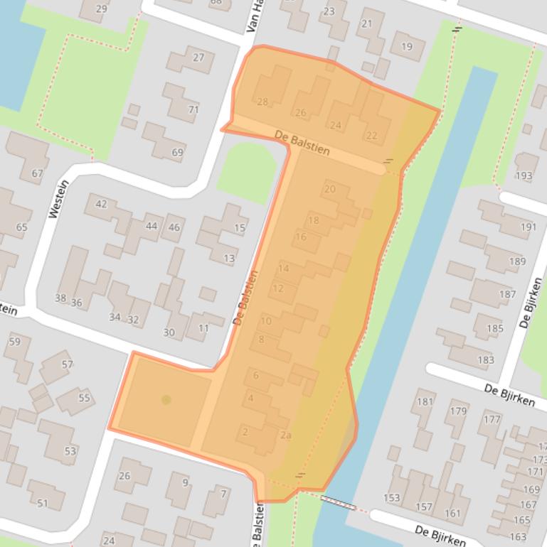 Kaart van postcodegebied 9271JE.