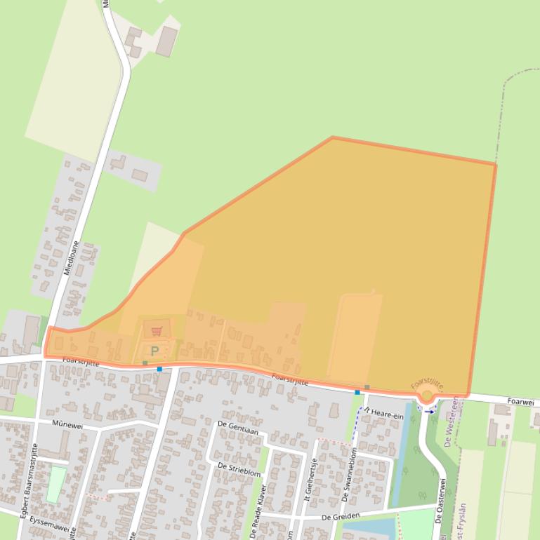 Kaart van postcodegebied 9271KG.