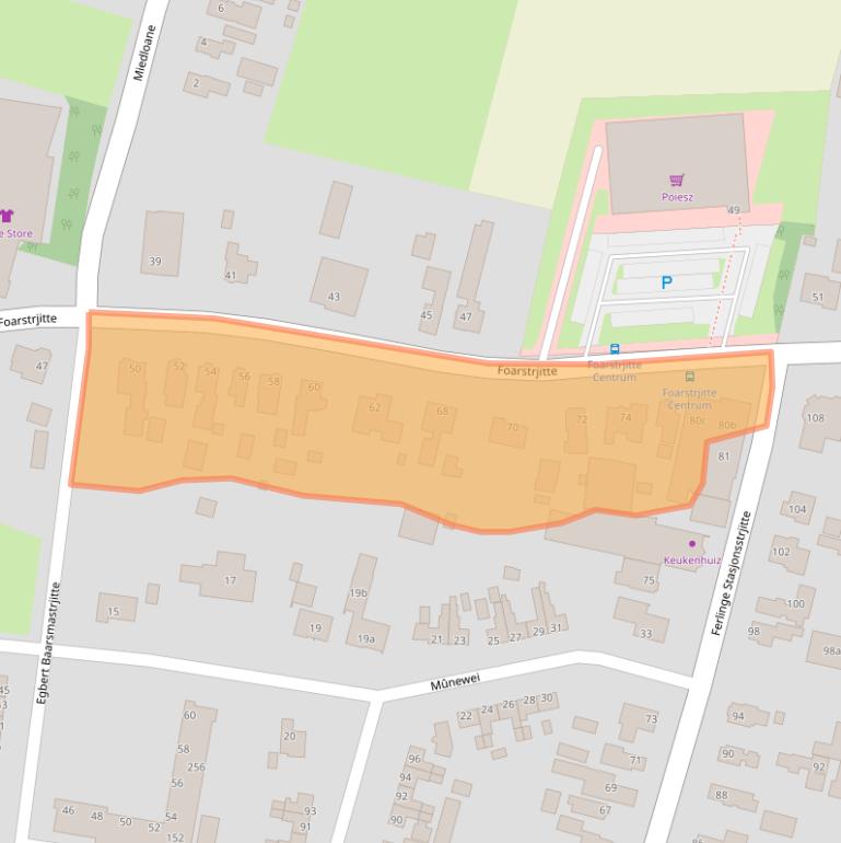 Kaart van postcodegebied 9271KJ.