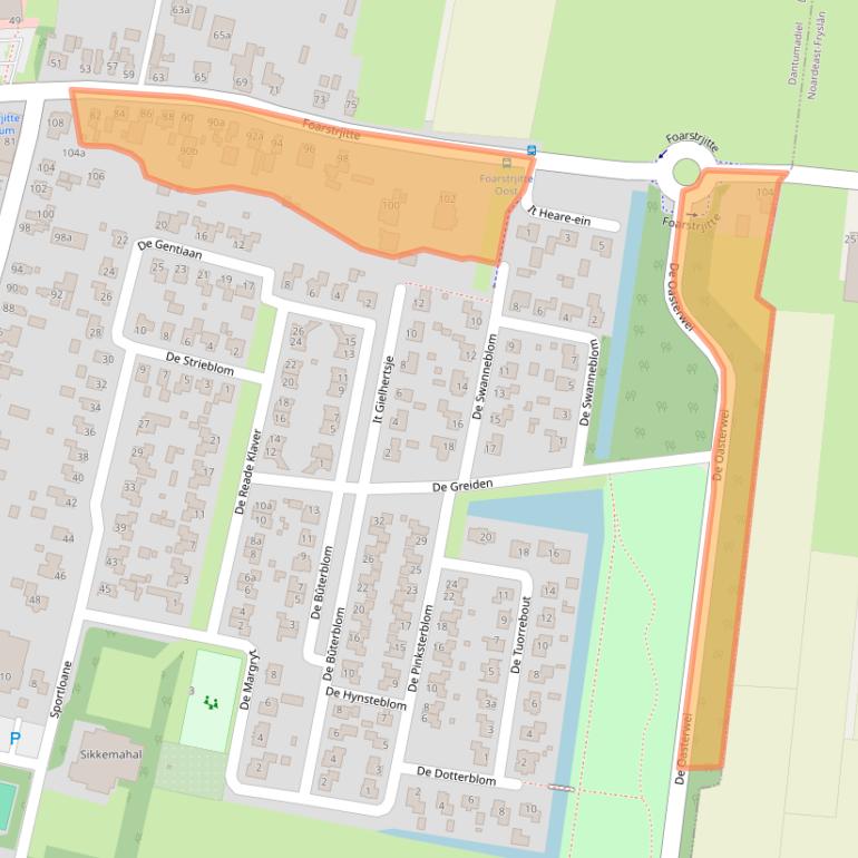 Kaart van postcodegebied 9271KK.