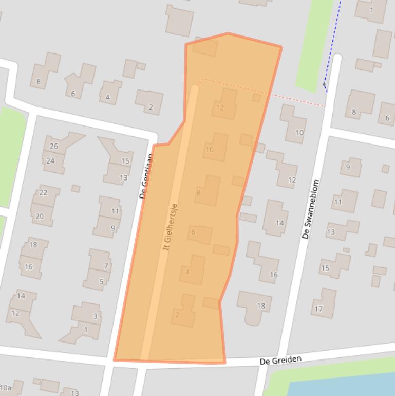 Kaart van postcodegebied 9271LB.