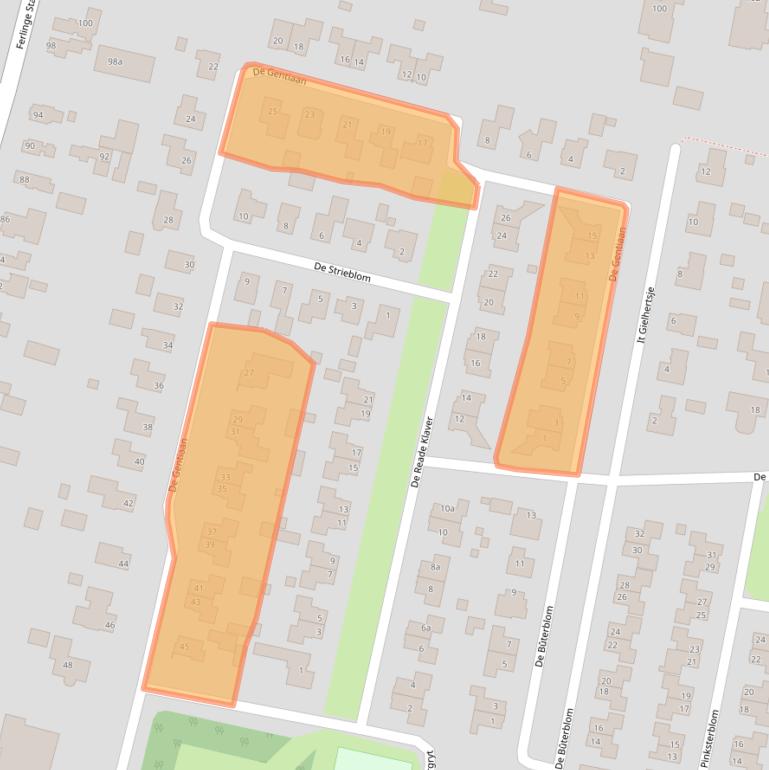 Kaart van postcodegebied 9271LC.
