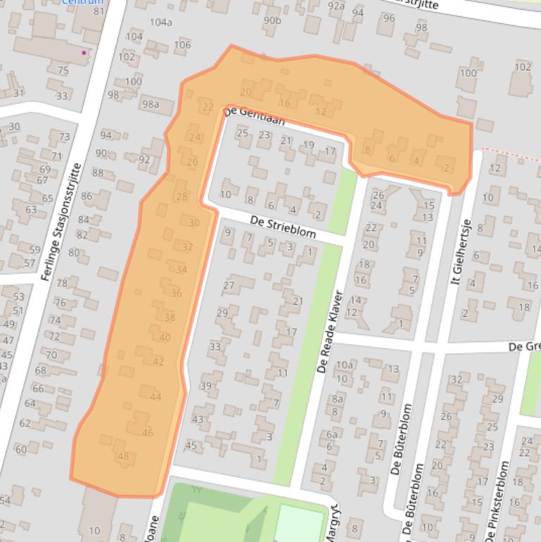 Kaart van postcodegebied 9271LD.