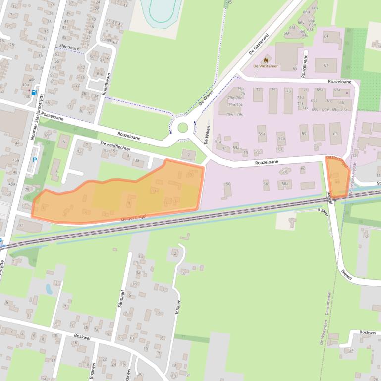 Kaart van postcodegebied 9271VB.