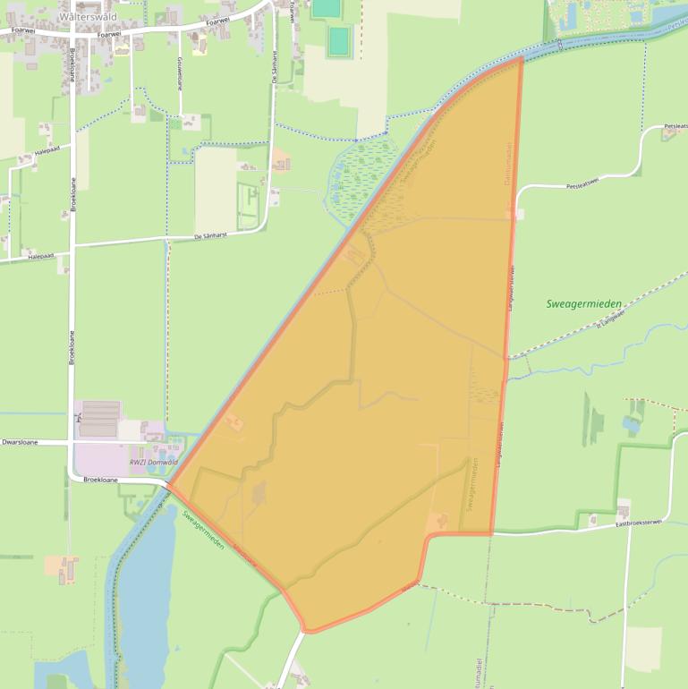 Kaart van postcodegebied 9271VD.