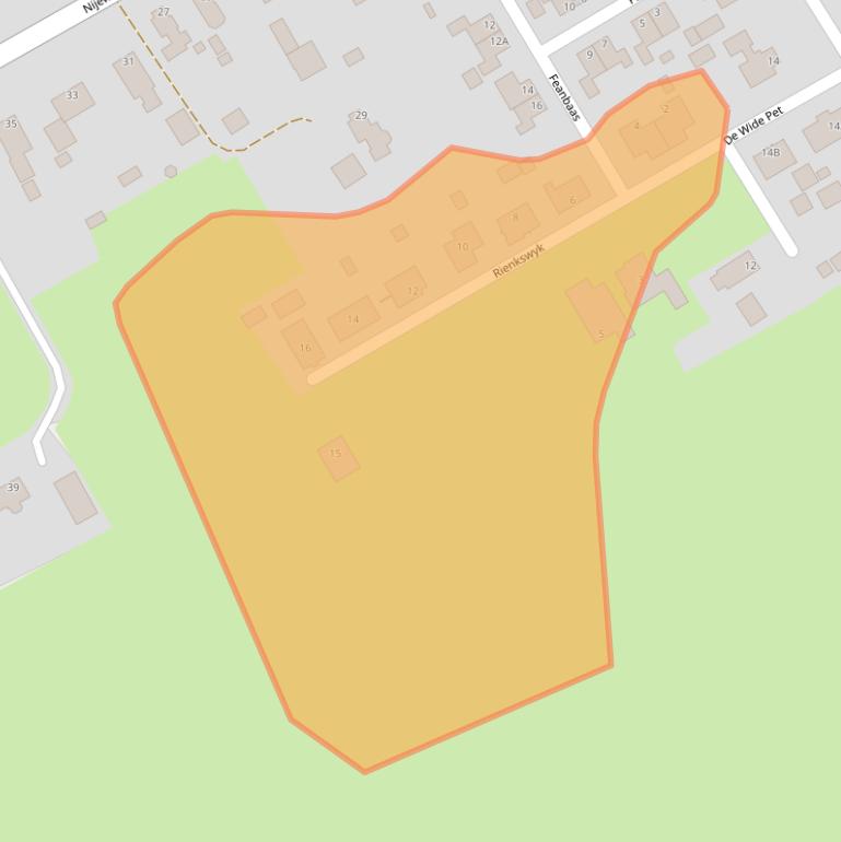 Kaart van postcodegebied 9281HB.