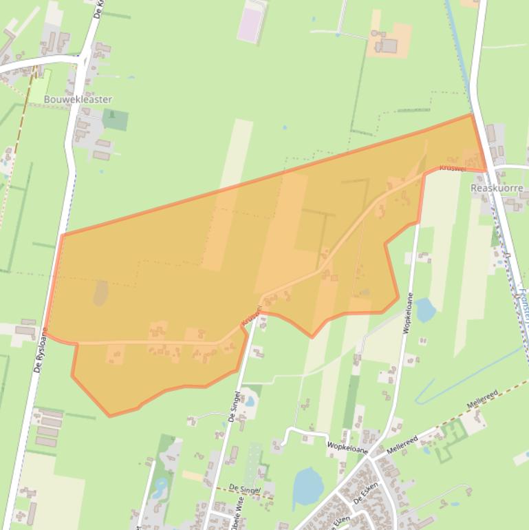 Kaart van postcodegebied 9281KL.