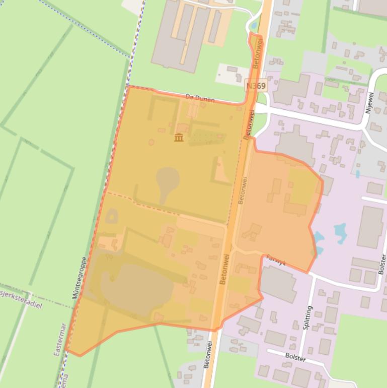 Kaart van postcodegebied 9281KT.