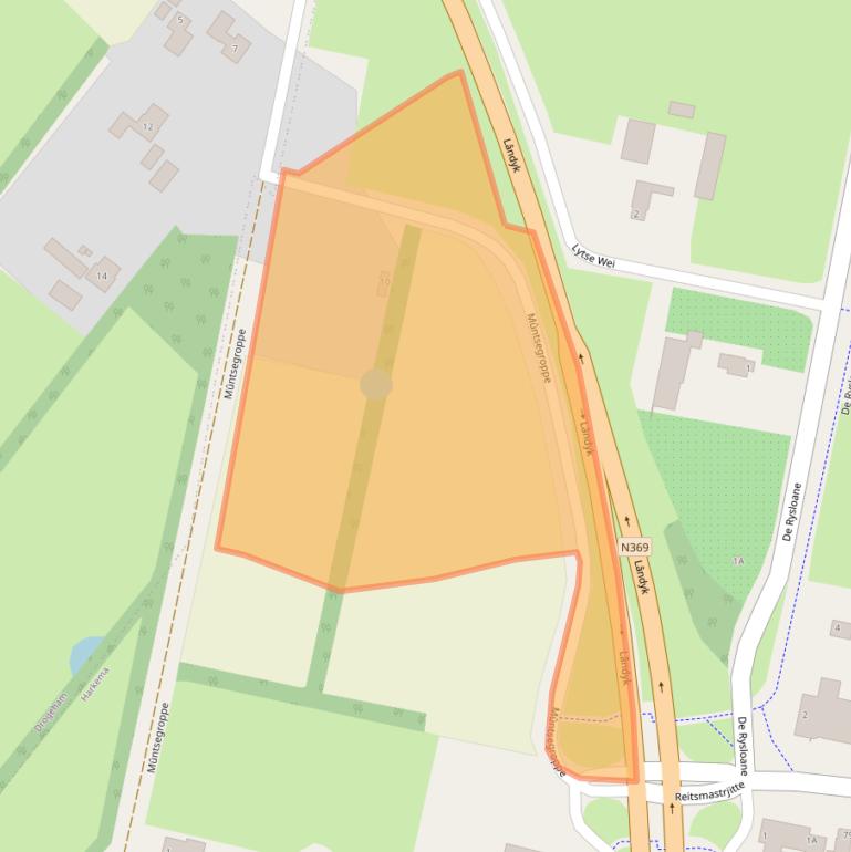 Kaart van postcodegebied 9281KX.