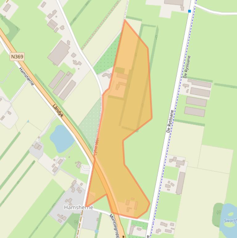 Kaart van postcodegebied 9281LA.