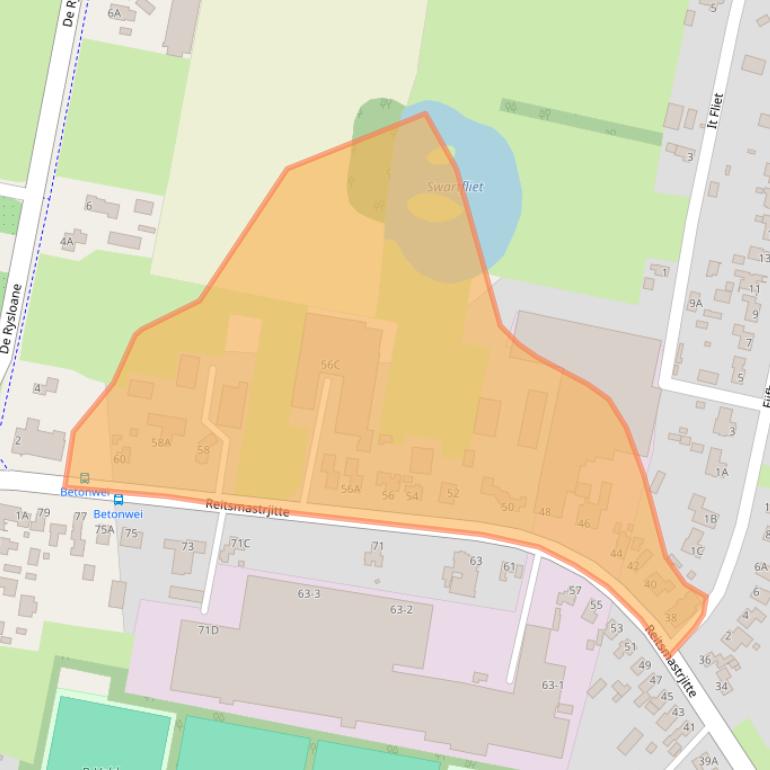 Kaart van postcodegebied 9281LE.