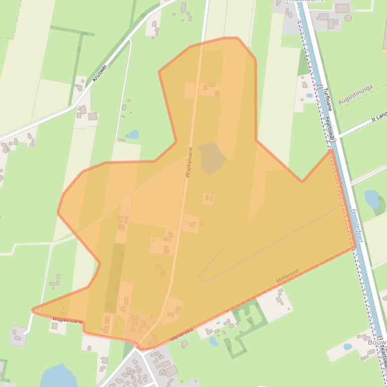 Kaart van postcodegebied 9281LS.