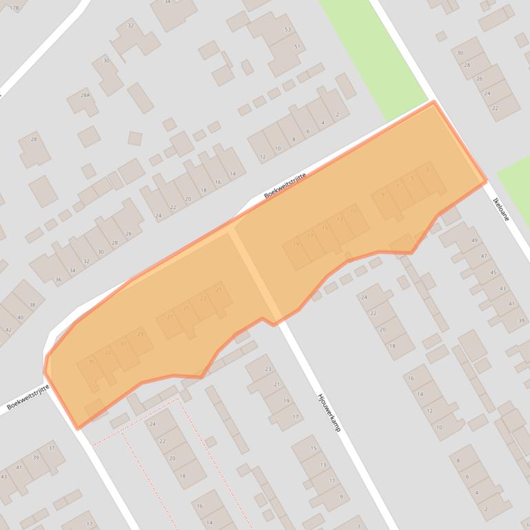 Kaart van postcodegebied 9281NC.