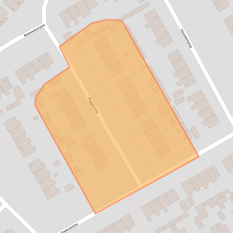 Kaart van postcodegebied 9281NL.