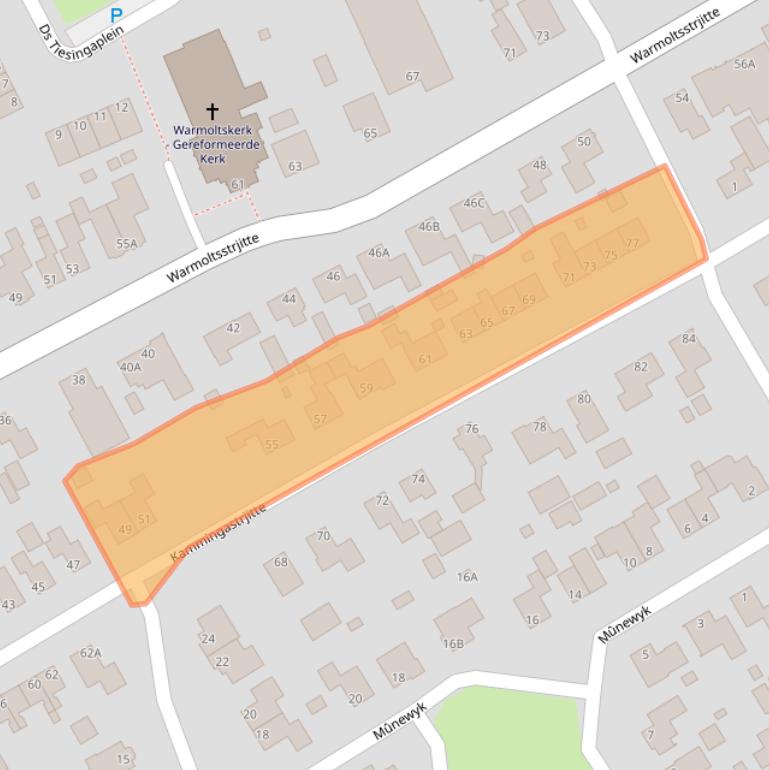 Kaart van postcodegebied 9281PC.