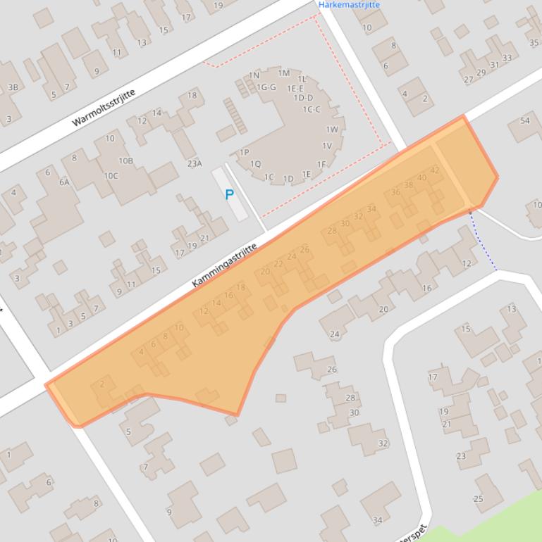 Kaart van postcodegebied 9281PD.