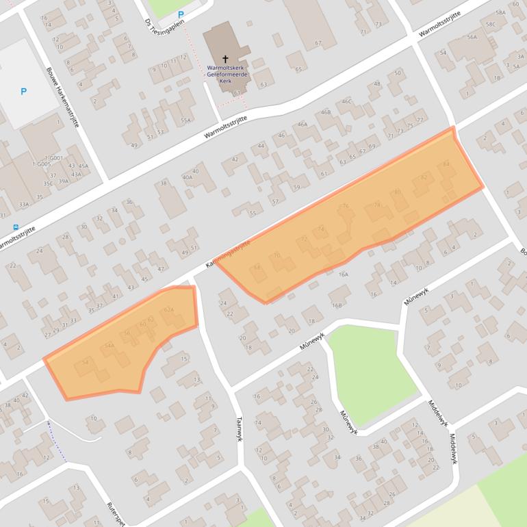 Kaart van postcodegebied 9281PE.