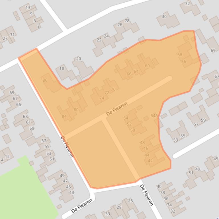 Kaart van postcodegebied 9281RJ.