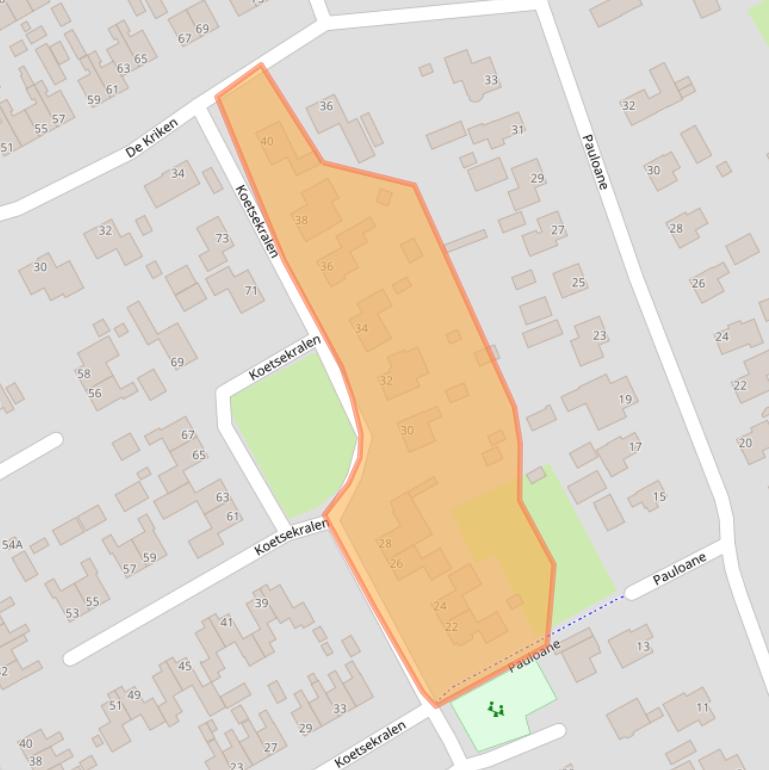 Kaart van postcodegebied 9281RR.