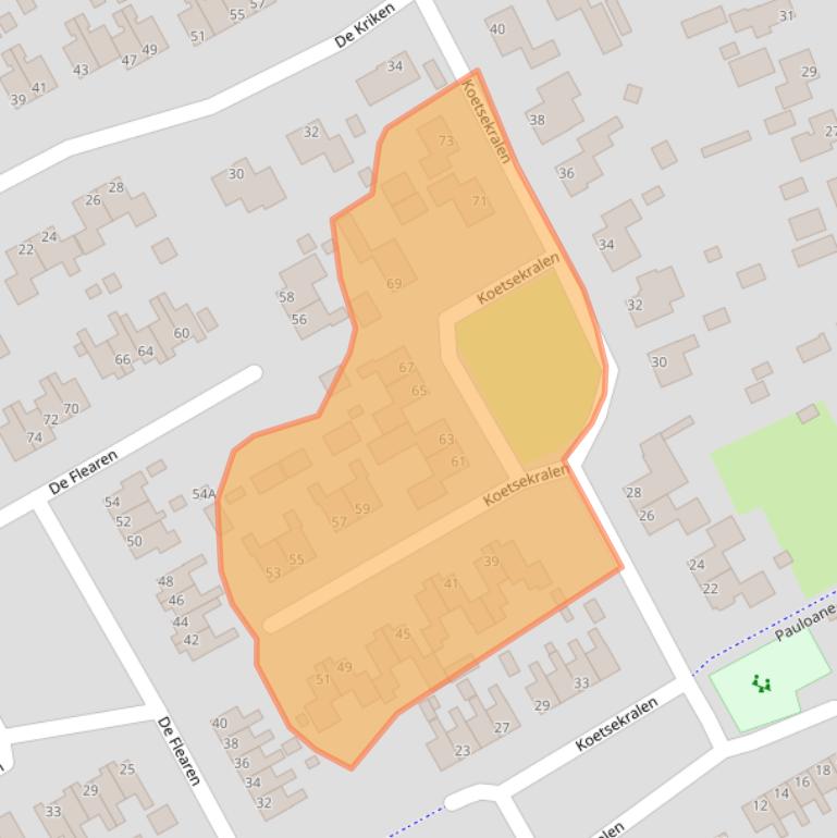 Kaart van postcodegebied 9281RS.